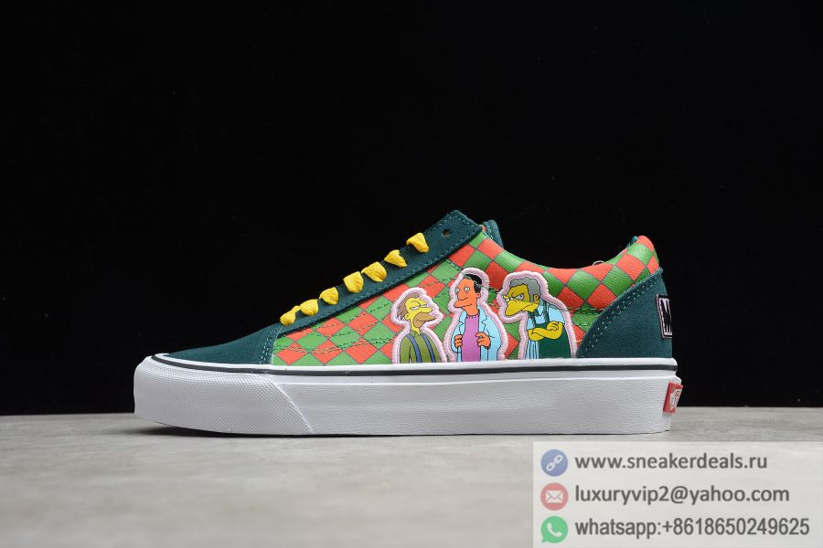 The Simpsons x Vans Old Skool Red&Green Checkerboard VN0A4BV521L Unisex Skate Shoes